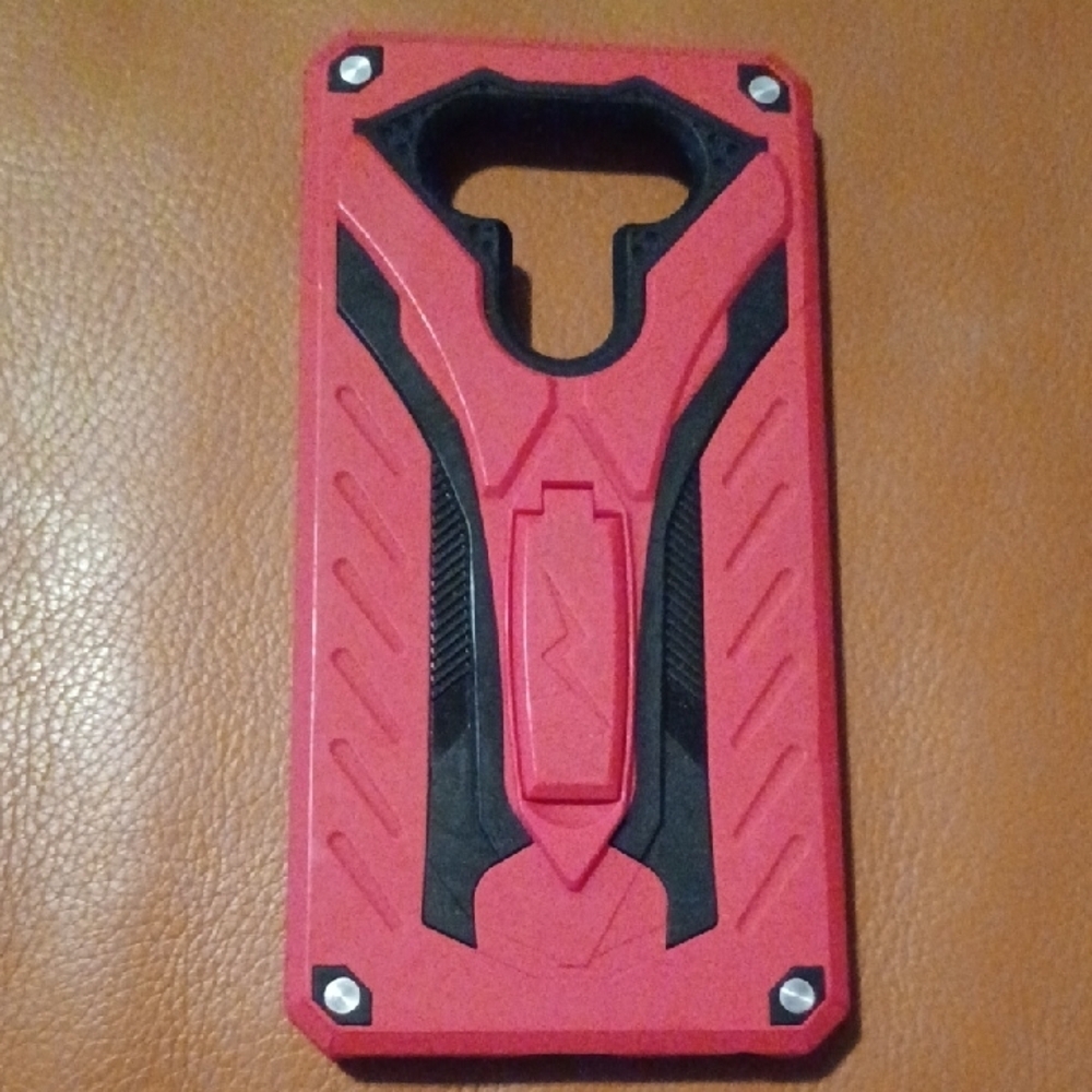 - Red and Black Rugged Phone Case
